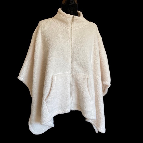 Calvin Klein Cream Off White Sherba Teddy Cape Jacket NWOT - Picture 2 of 14